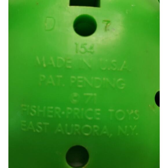 Fisher Price Vintage Jumping Frisky Frog 1971 No Box Original Pump Cracked Retro - Picture 8 of 10